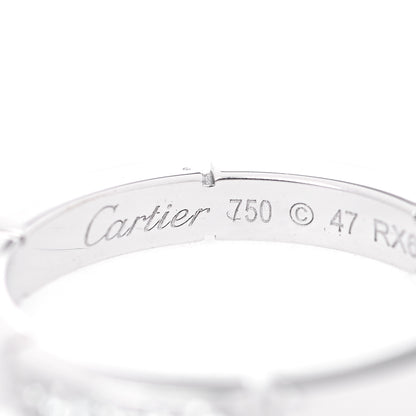 Cartier 18K White Gold Diamond Maillon Panthere Wedding Band Ring 47 4 5 of 6