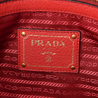 Prada Vitello Daino Tote Rosso 8 of 10