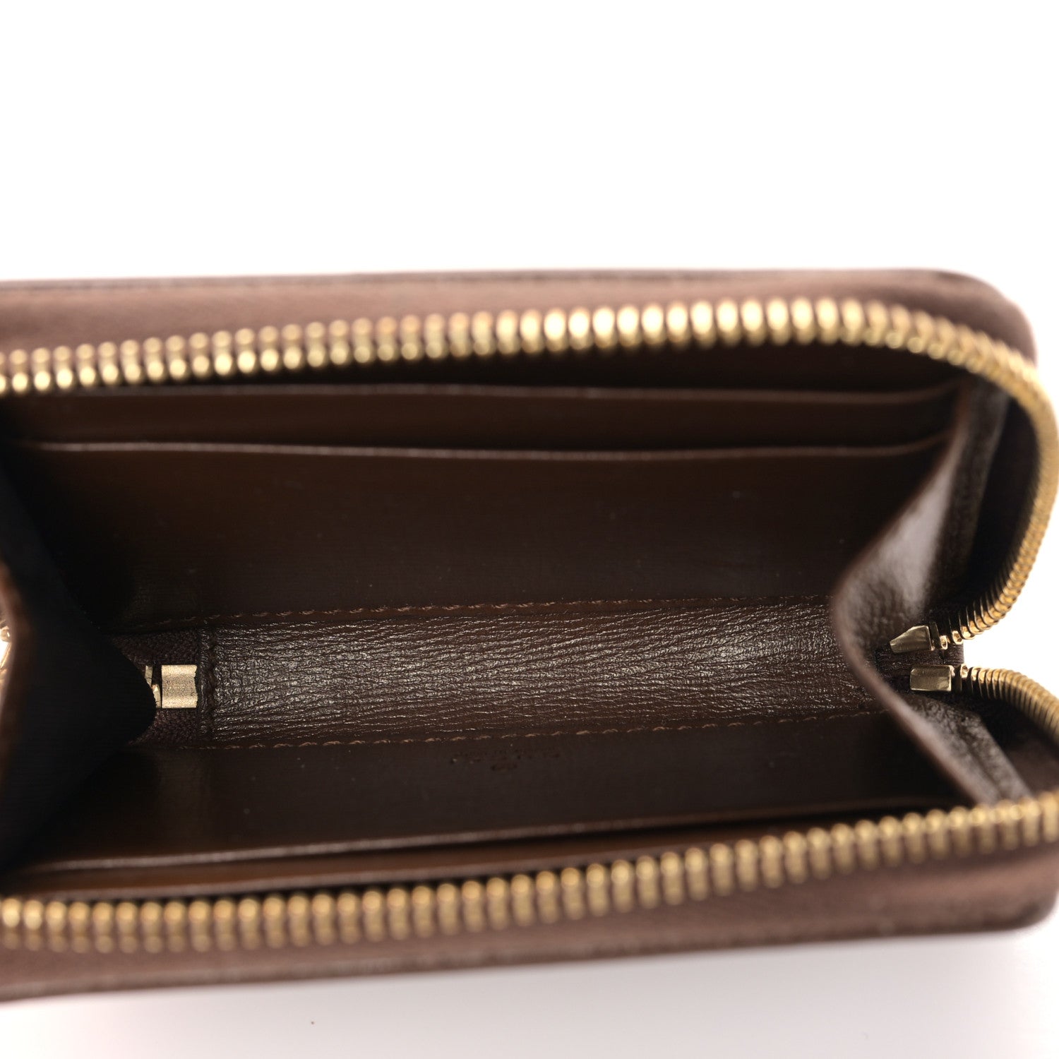 Gucci GG Supreme Monogram Azalea Calfskin Horsebit 1955 Zip Around ID Card Case Wallet Beige Ebony Brown Sugar 5 of 8