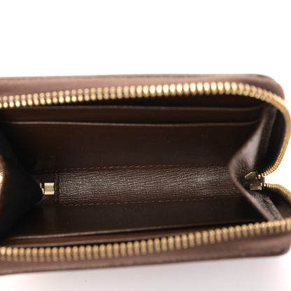 Gucci GG Supreme Monogram Azalea Calfskin Horsebit 1955 Zip Around ID Card Case Wallet Beige Ebony Brown Sugar 5 of 8