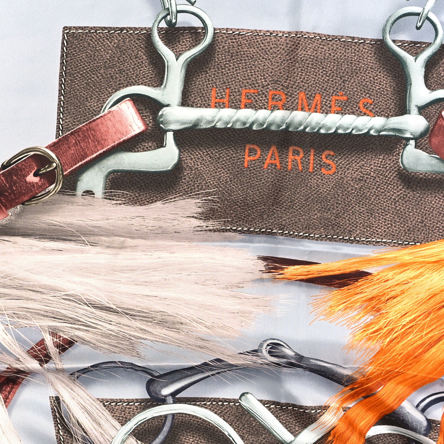 Hermes Silk Projets Carres Poncho Gris Perle Taupe Acajou 2 of 7