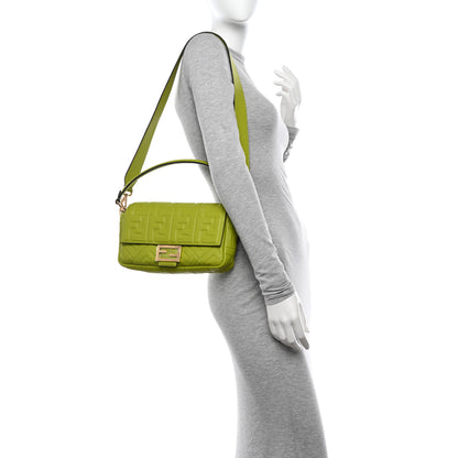 Fendi Nappa FF 1974 Embossed Baguette Wasabi 2 of 10