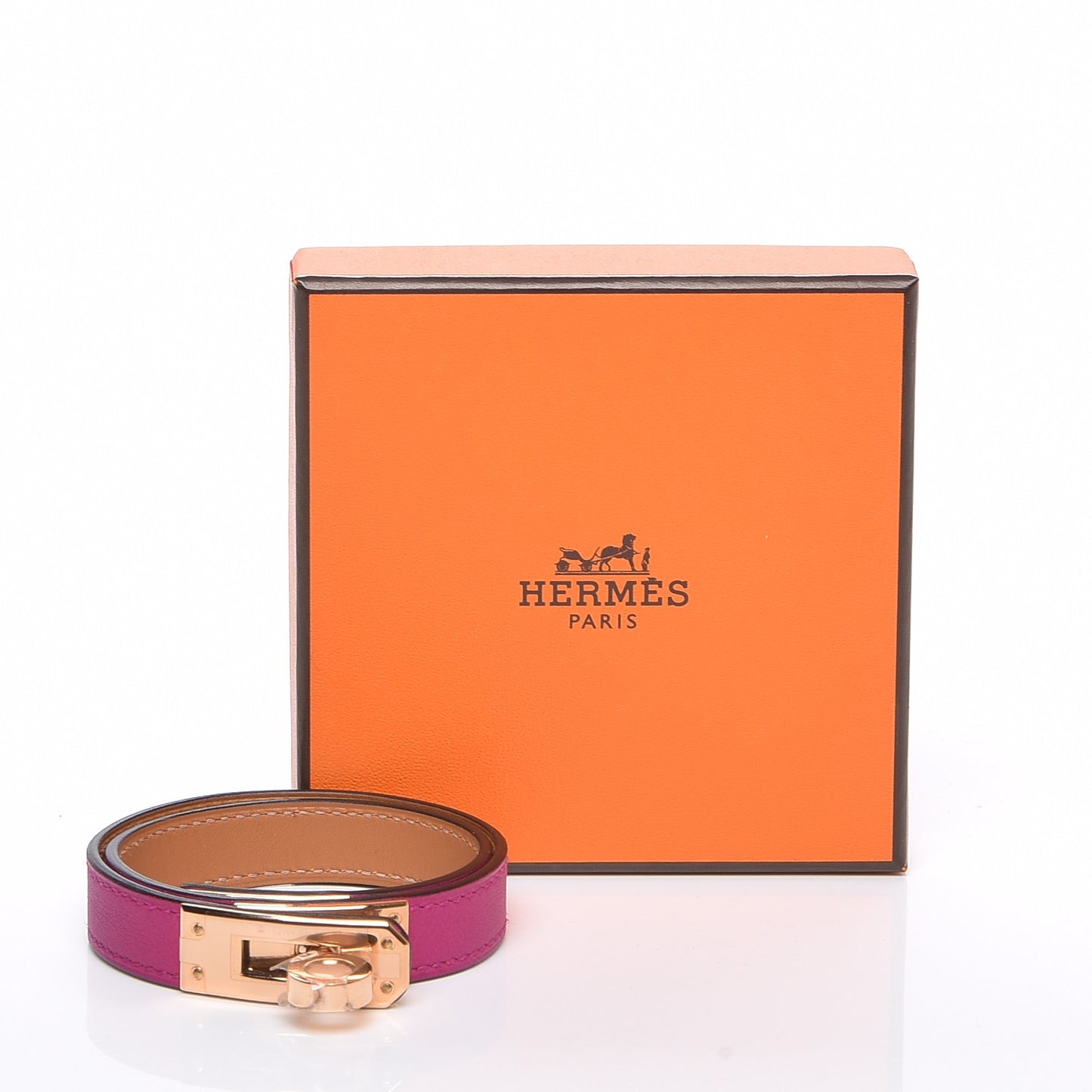 Swift Kelly Double Tour Bracelet T3 Rose Pourpre