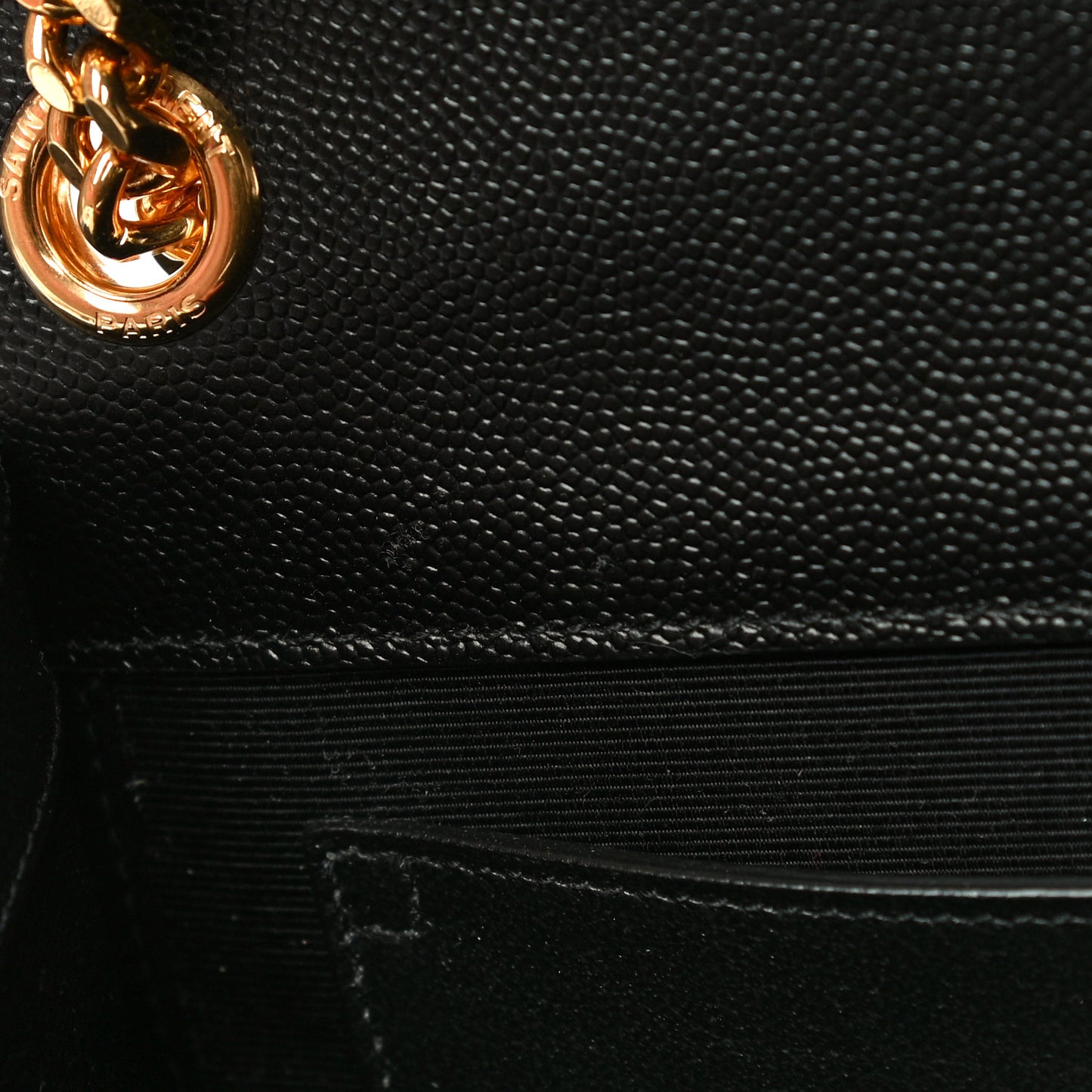 Grain De Poudre Textured Mixed Matelasse Triquilt Medium Monogram Satchel Black