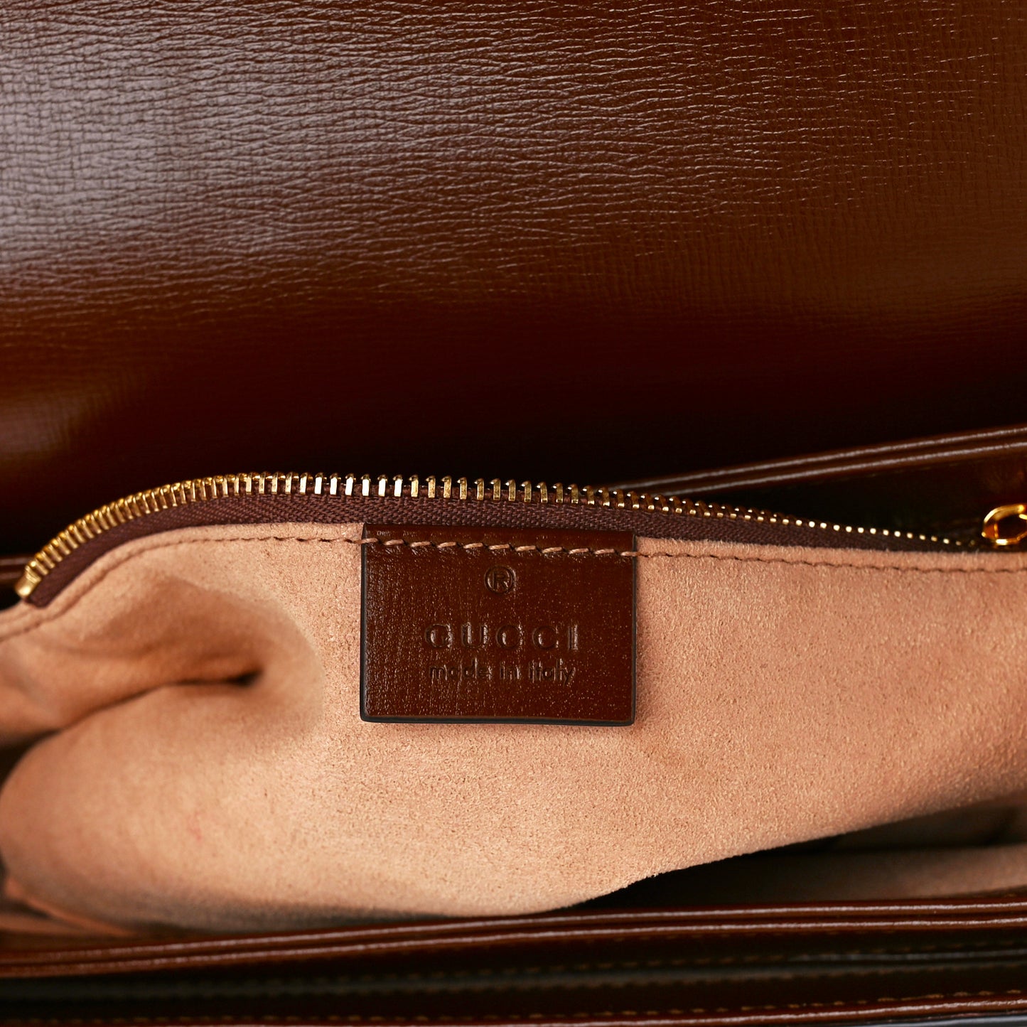 GG Supreme Monogram Horsebit 1955 Shoulder Bag Beige Brown Sugar
