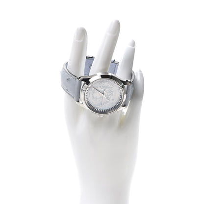 Gucci Stainless Steel Ostrich Blue Mother of Pearl 38mm G-Timeless Snake Automatic Watch 2 of 5