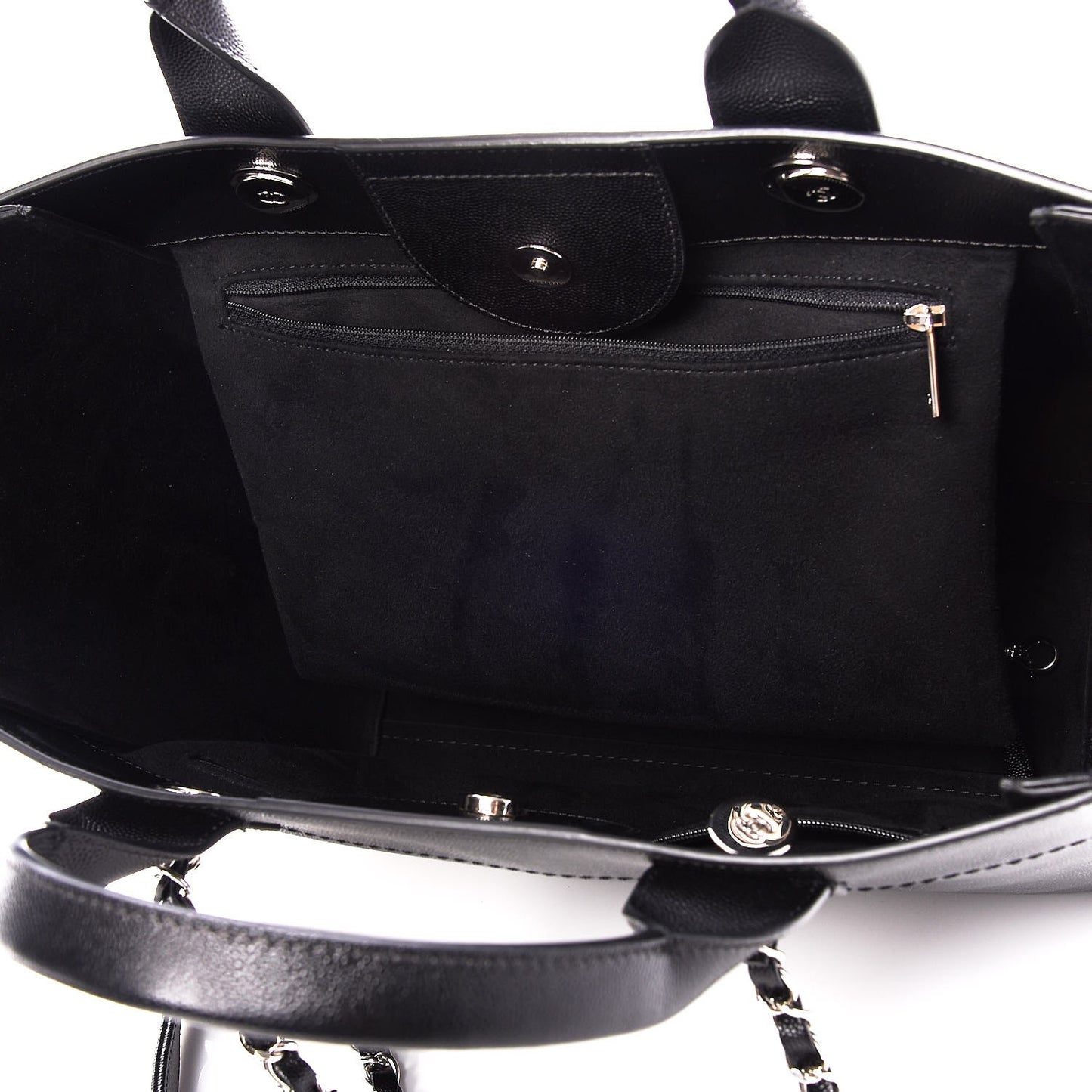Caviar Small Studded Deauville Tote Black