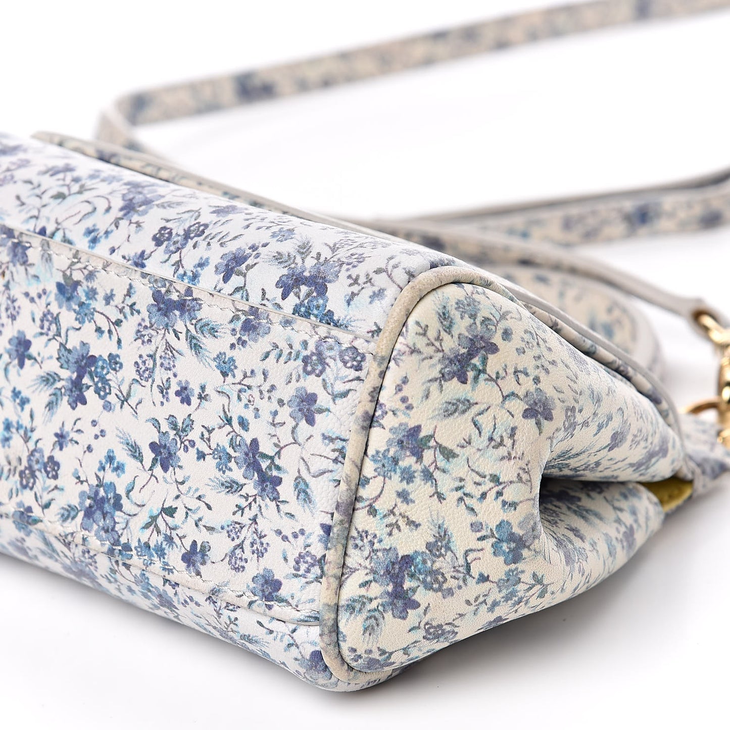 Dauphine Floral Print Micro Miss Sicily Satchel Blue White