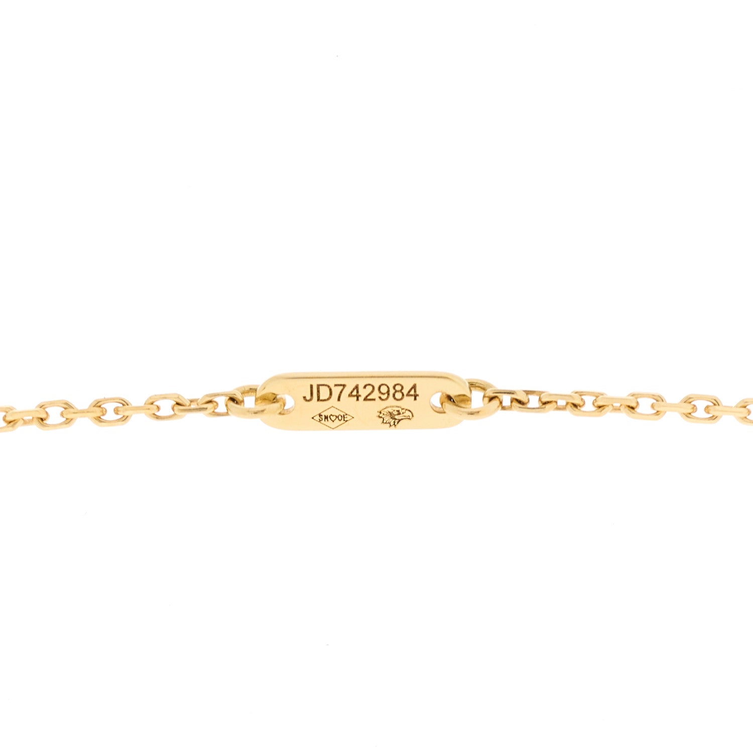 Van Cleef & Arpels 18K Yellow Gold Mother of Pearl Sweet Alhambra Pendant Necklace 5 of 6