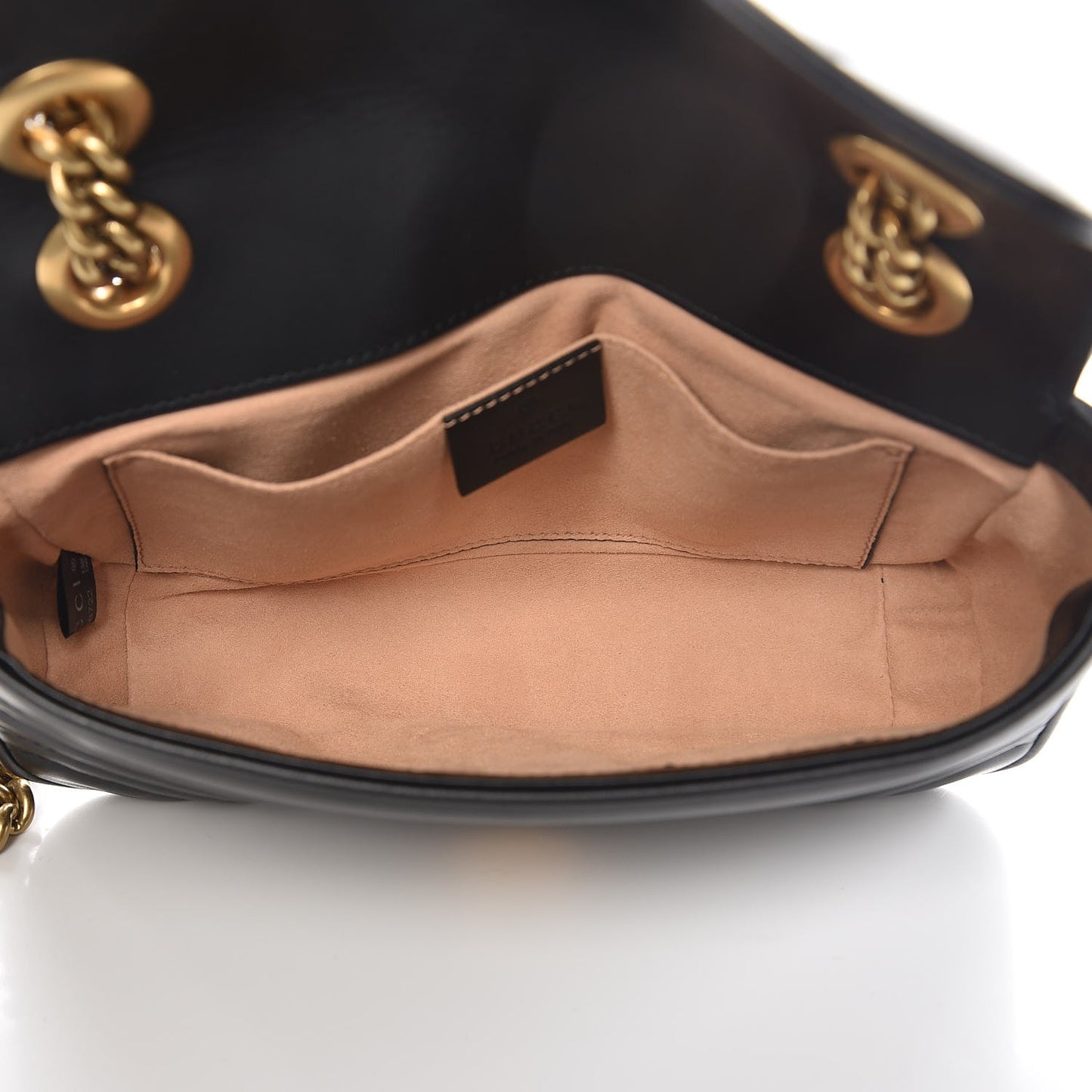 Calfskin Matelasse Mini GG Marmont Shoulder Bag Black