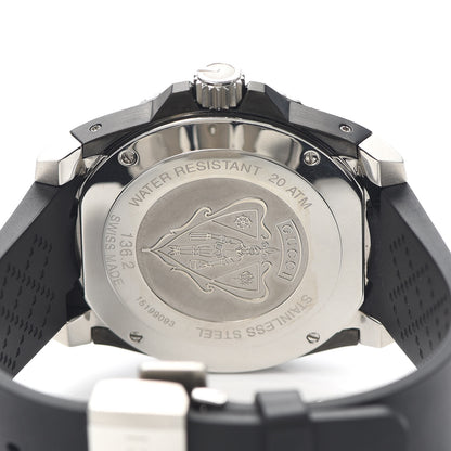 Gucci Stainless Steel Rubber 45mm Dive Quartz Watch Black 5 of 6