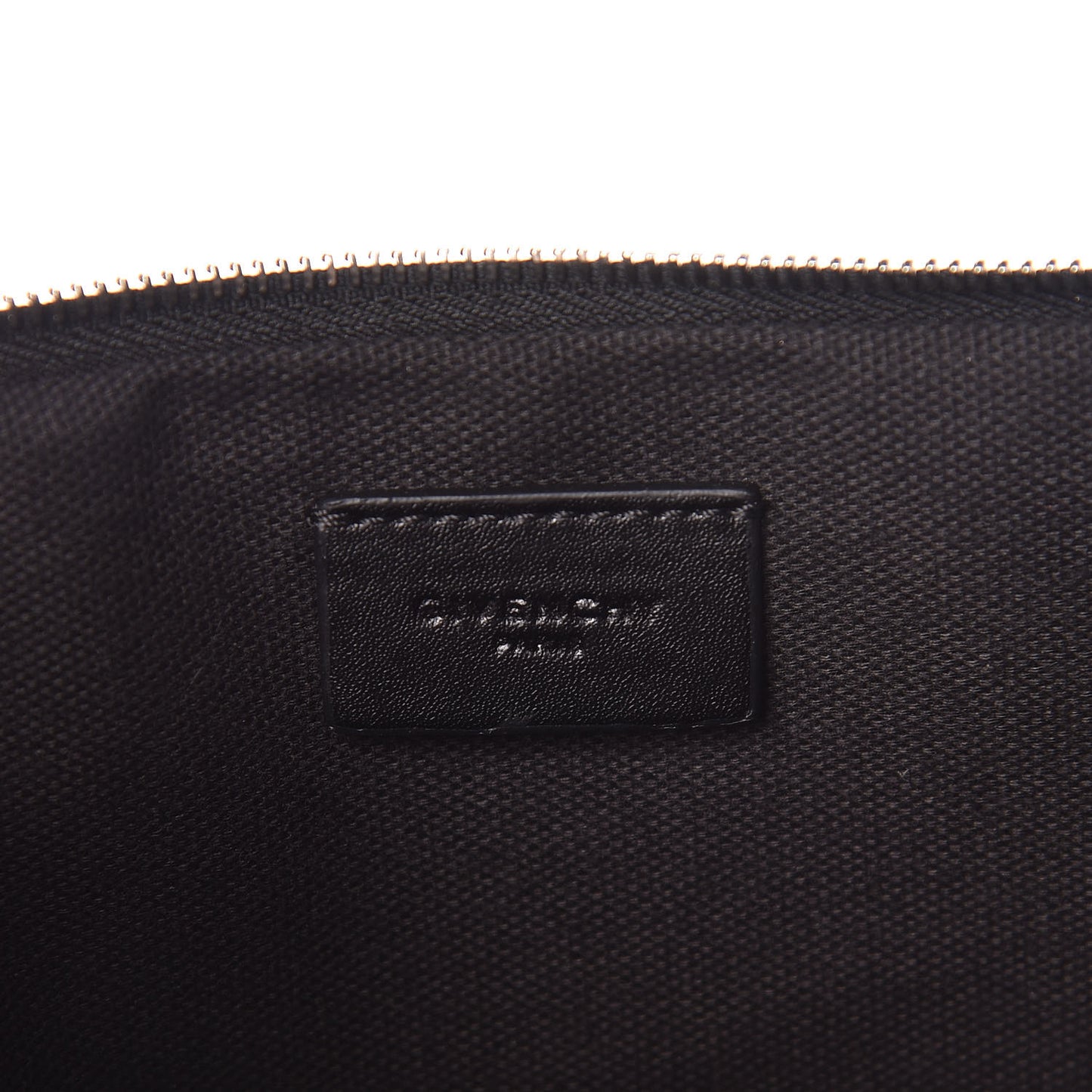 Calfskin Love Print Medium Flat Pouch Black
