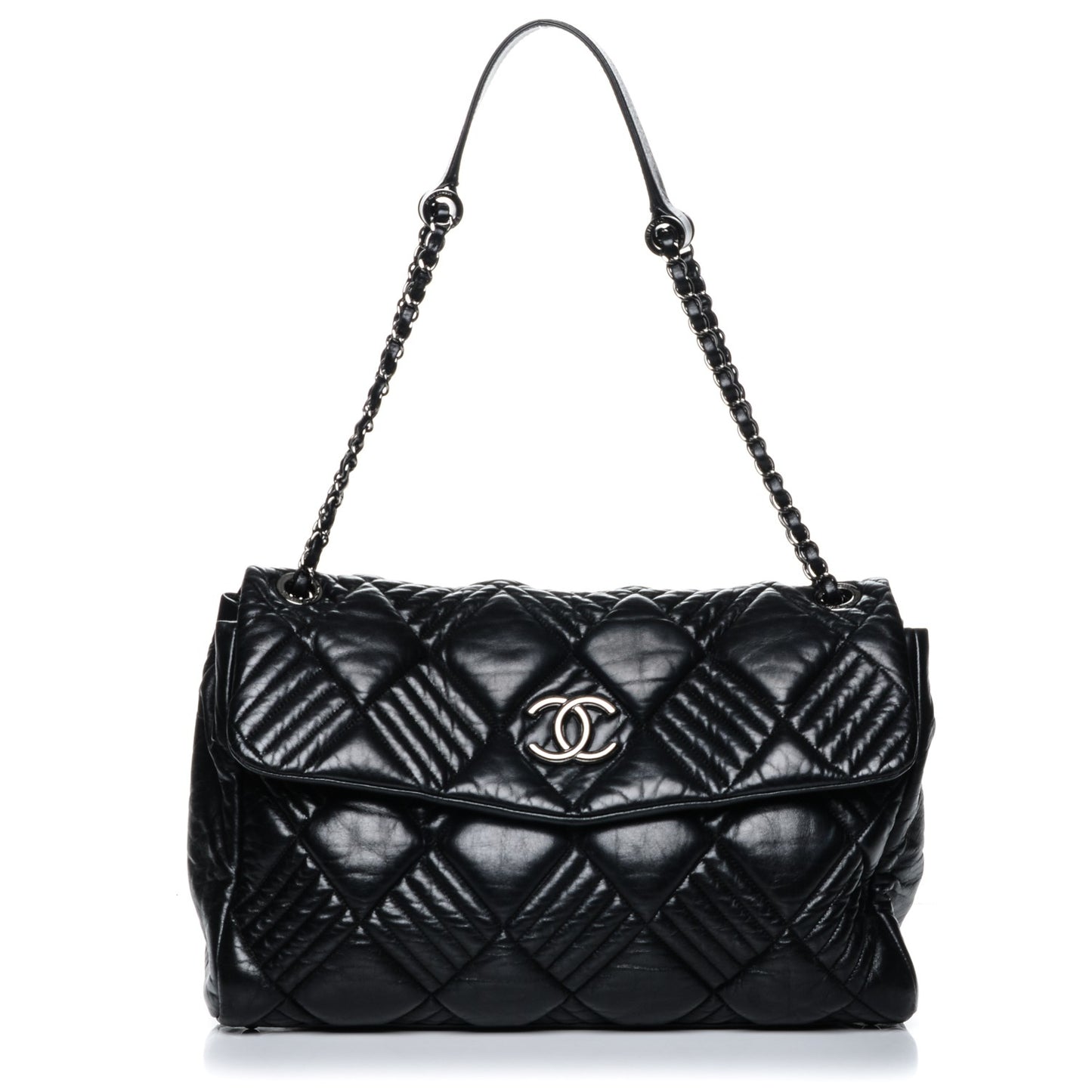 Lambskin Maxi In and Out Flap Black