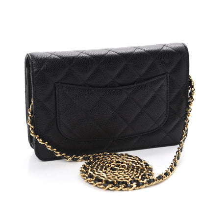 Chanel Caviar Quilted Wallet On Chain WOC Black 4 of 13