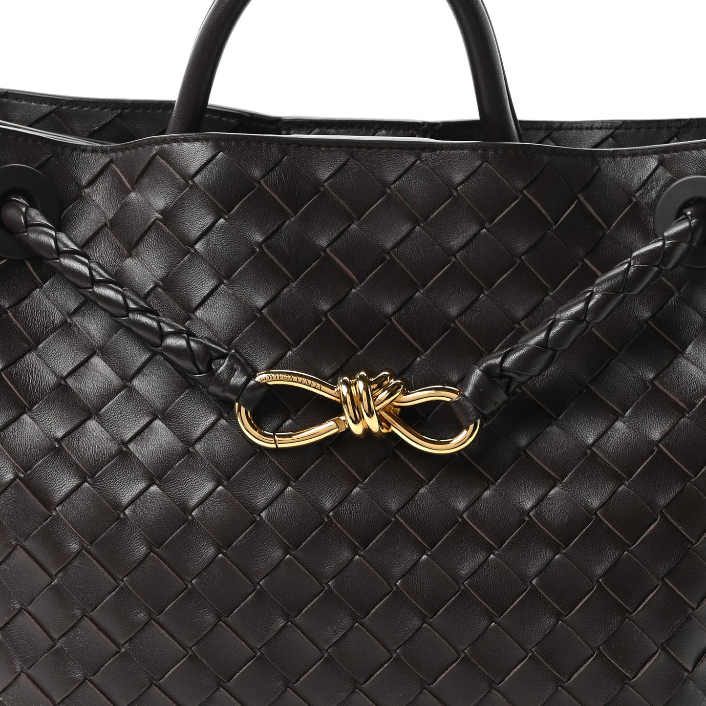 Nappa Intrecciato Medium Andiamo Shoulder Bag Fondant