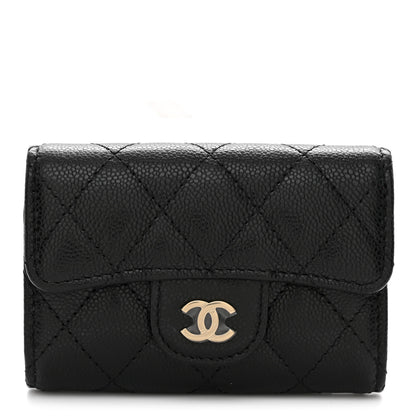 Chanel Caviar Quilted Classic 4 Key Holder Wallet Black 1 of 8