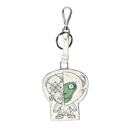 Prada X JAMES JEAN Saffiano Metal Robot Monkey Keychain Verde 1 of 3
