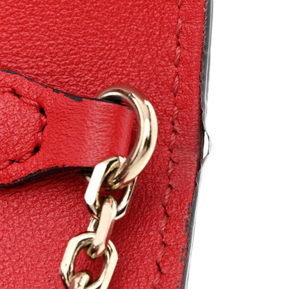 Valentino Garavani Calfskin VLogo Inlay Chain Pouch Rouge Pur White 10 of 17