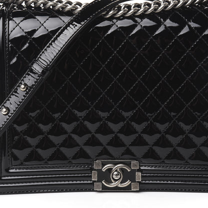 Chanel Patent Quilted Large Boy Flap Black 10 of 11