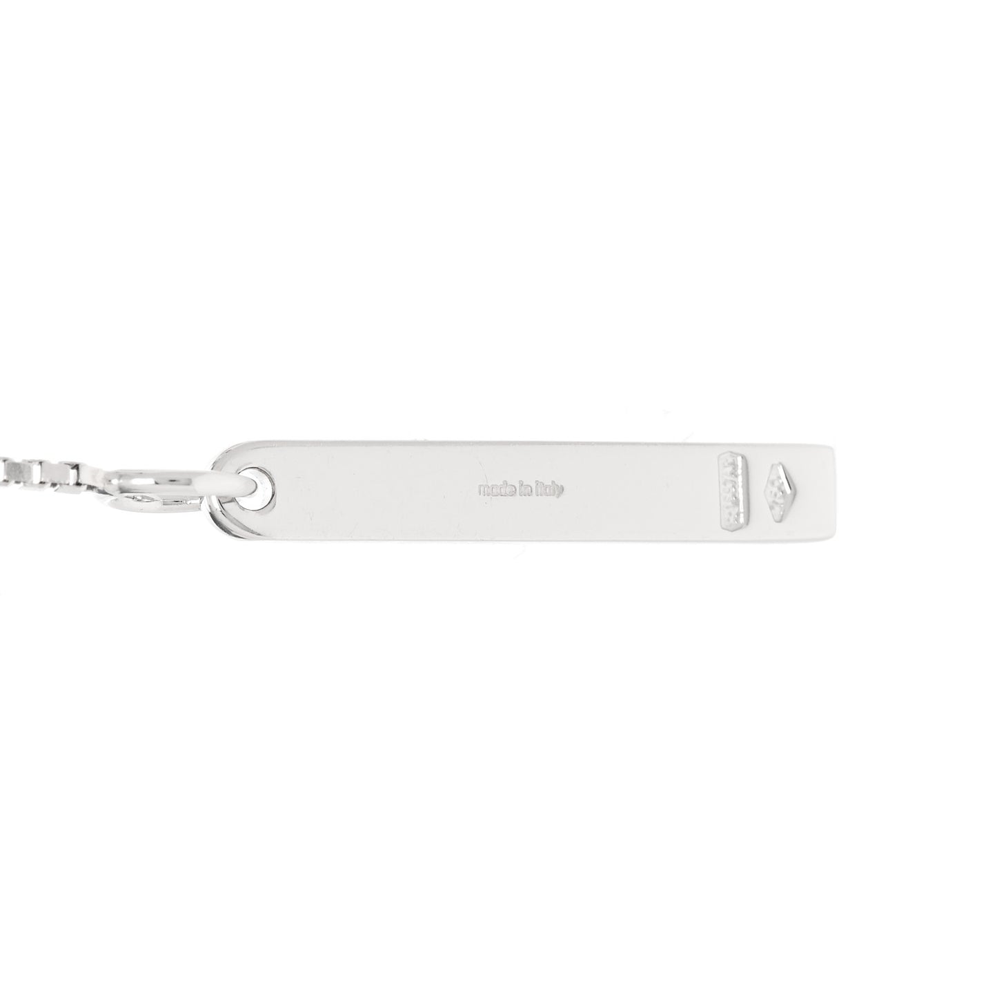 18K White Gold 20mm Lariat Necklace