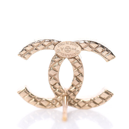 Chanel Quilted CC Earrings Gold 3 of 5