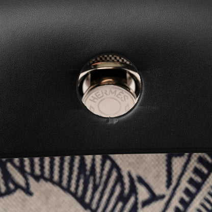 Hermes Vache Hunter Toile Pegase Pop Herbag Zip Retourne 31 PM Bleu Indigo 16 of 16