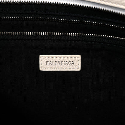 Balenciaga Calfskin Logo Medium Shopping Tote White 6 of 10
