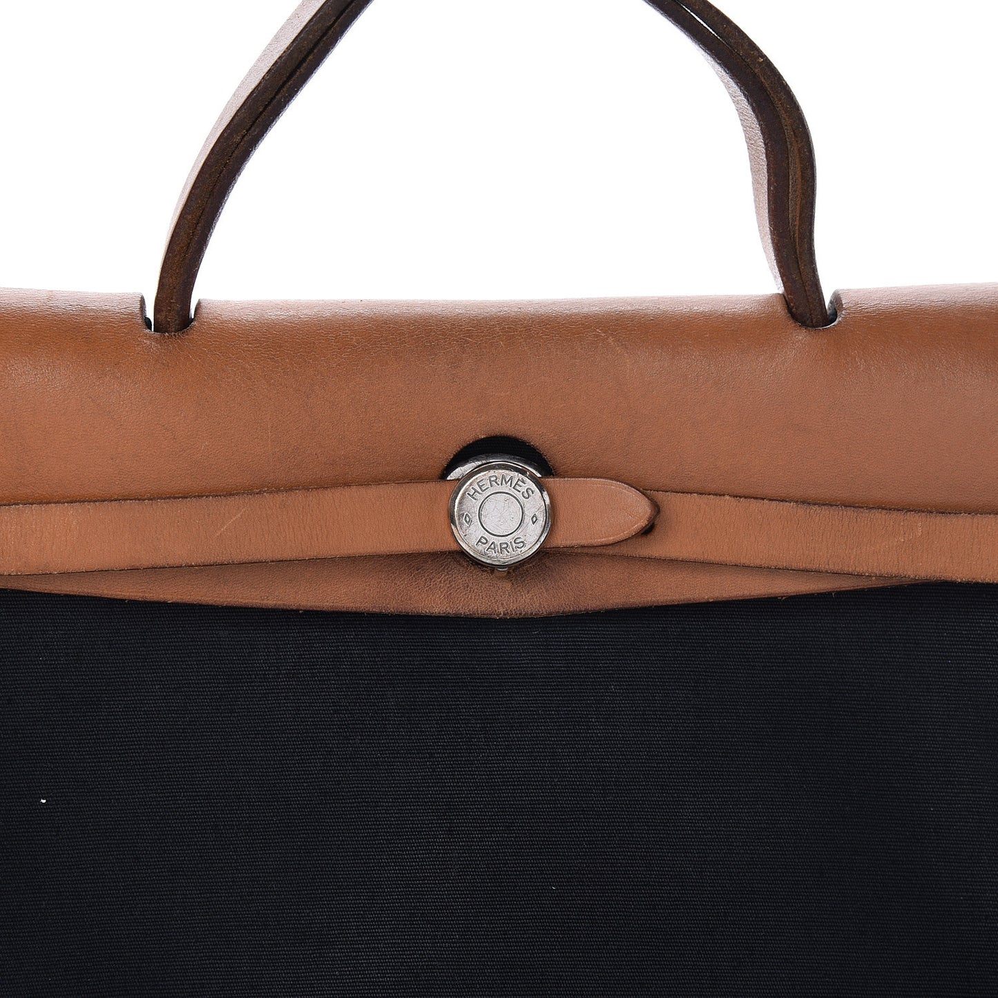 Toile Vache Calfskin Herbag PM 30 Black Natural