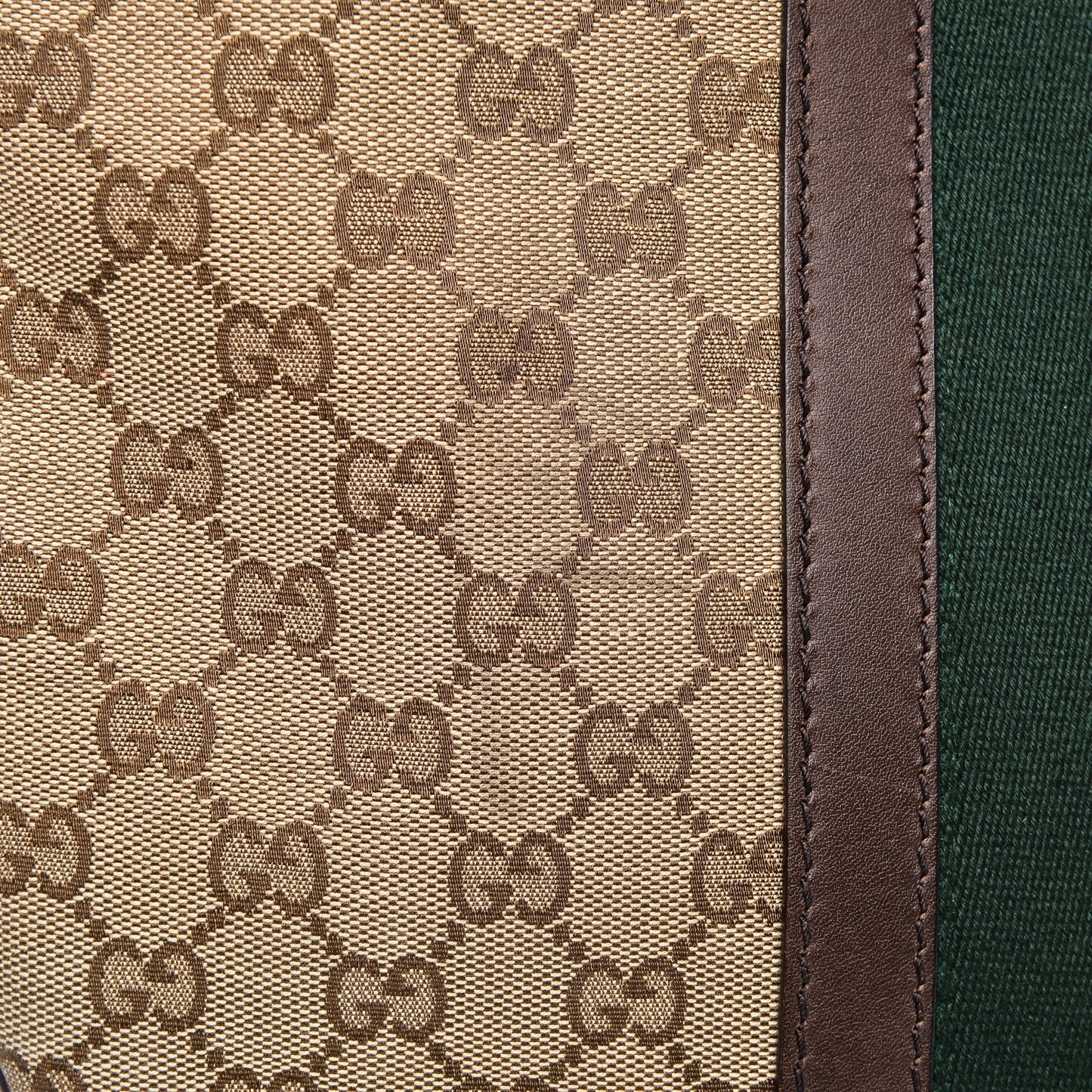 Monogram Vintage Web Medium Half Moon Hobo Dark Brown