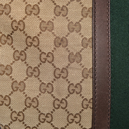 Gucci Monogram Vintage Web Medium Half Moon Hobo Dark Brown 8 of 9