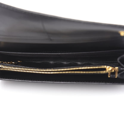 Prada Soft Calf Quilted Continental Flap Wallet Black 5 of 7