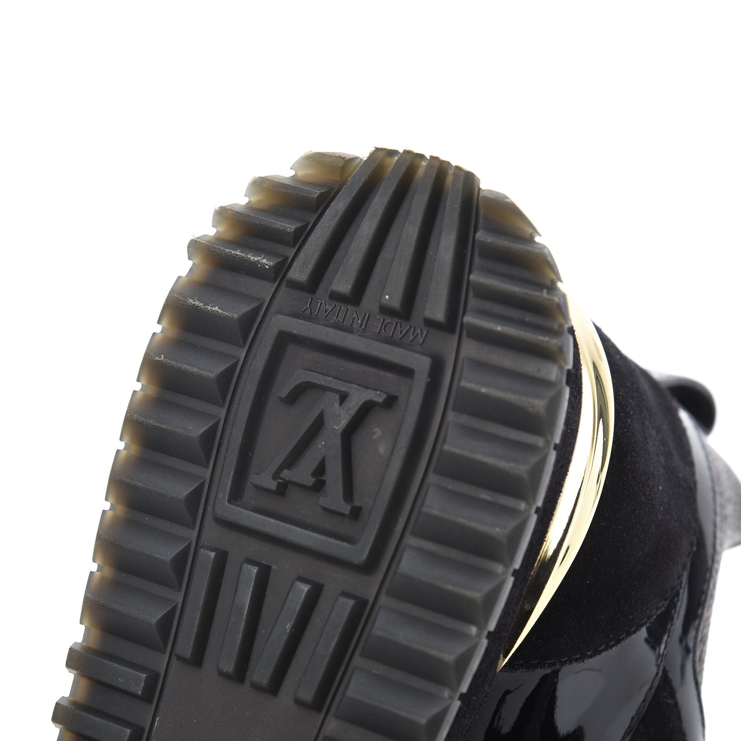 Louis Vuitton Suede Monogram Run Away Sneakers 38 Black 15 of 16