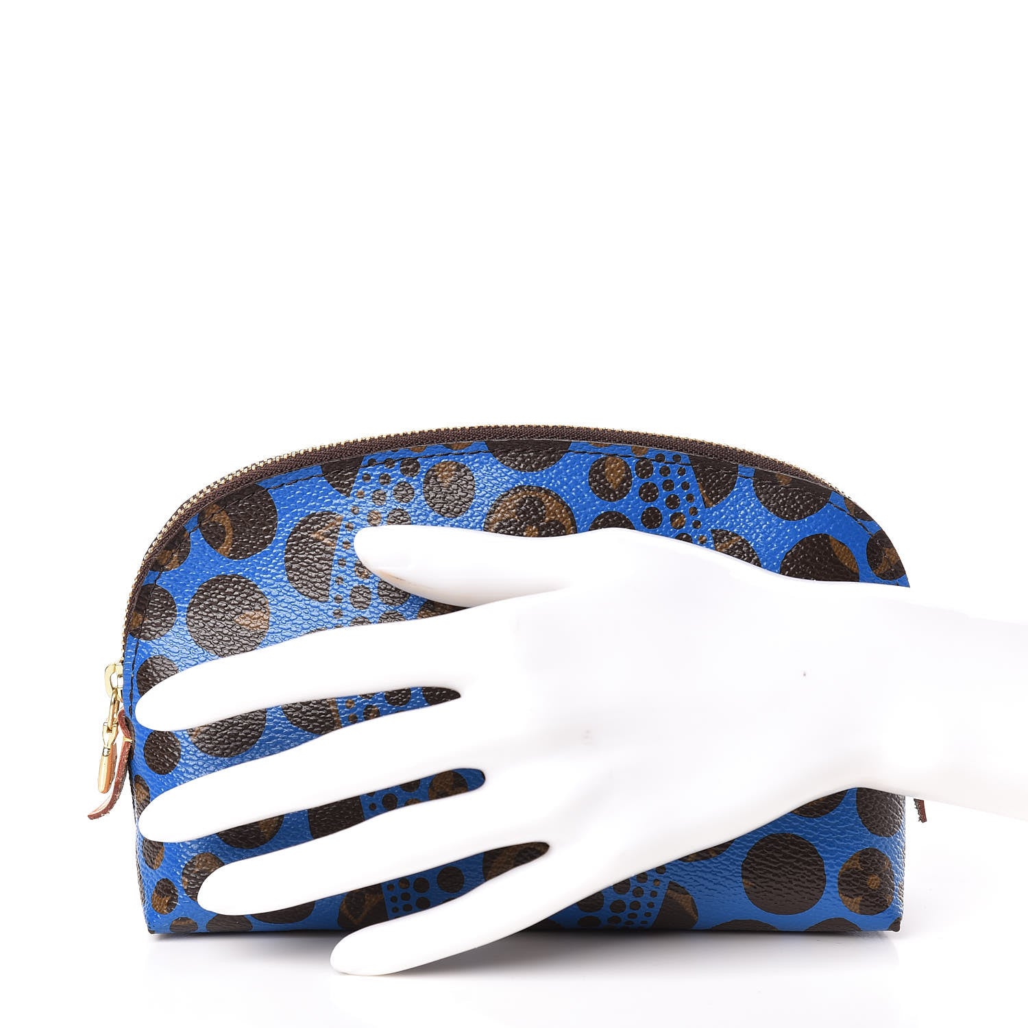 Louis Vuitton Monogram Kusama Pumpkin Dots Cosmetic Pouch Blue 2 of 7