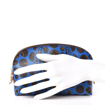 Louis Vuitton Monogram Kusama Pumpkin Dots Cosmetic Pouch Blue 2 of 7