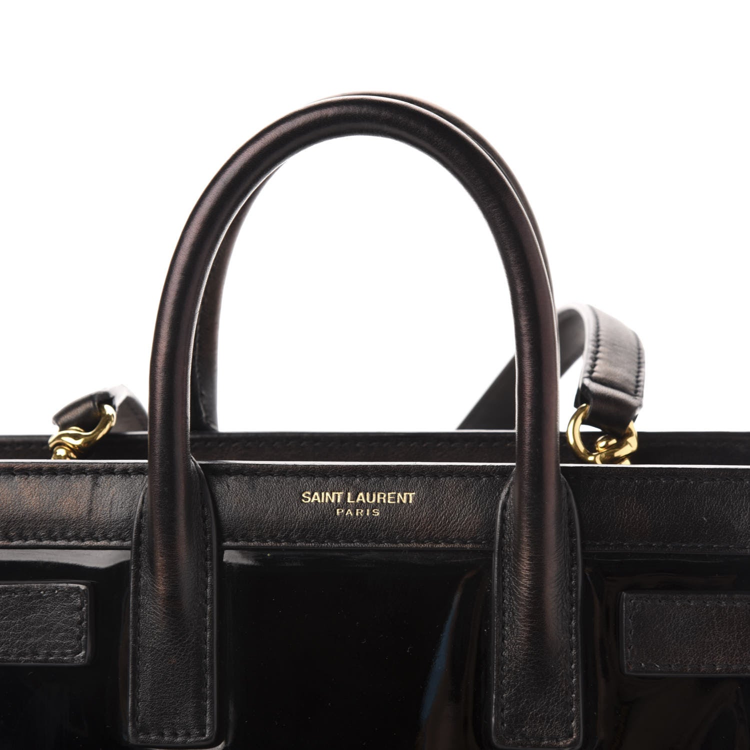 Saint Laurent Patent Calfskin Nano Sac de Jour Black 12 of 14