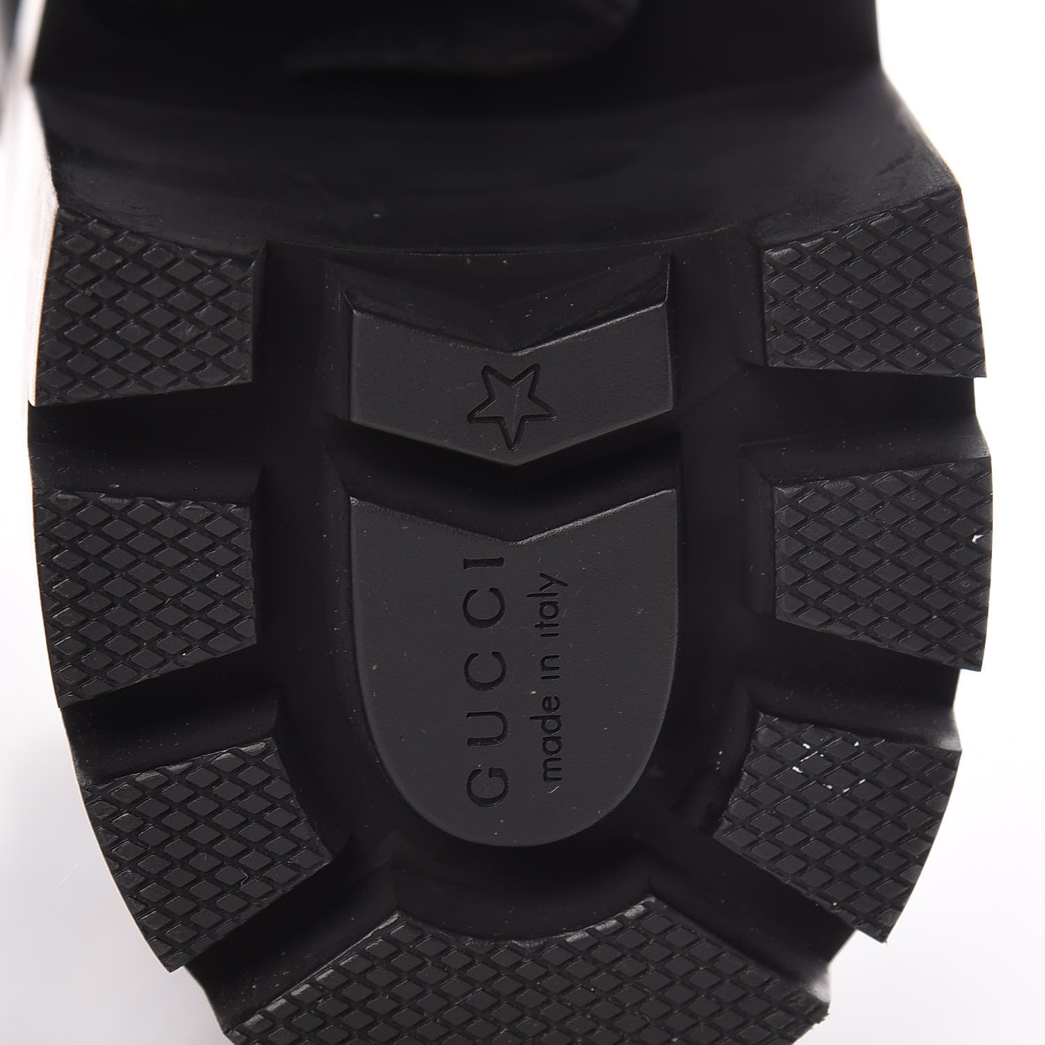 Gucci Calfskin Embroidered Lace Up Combat Ankle Boots 38.5 Black 6 of 10