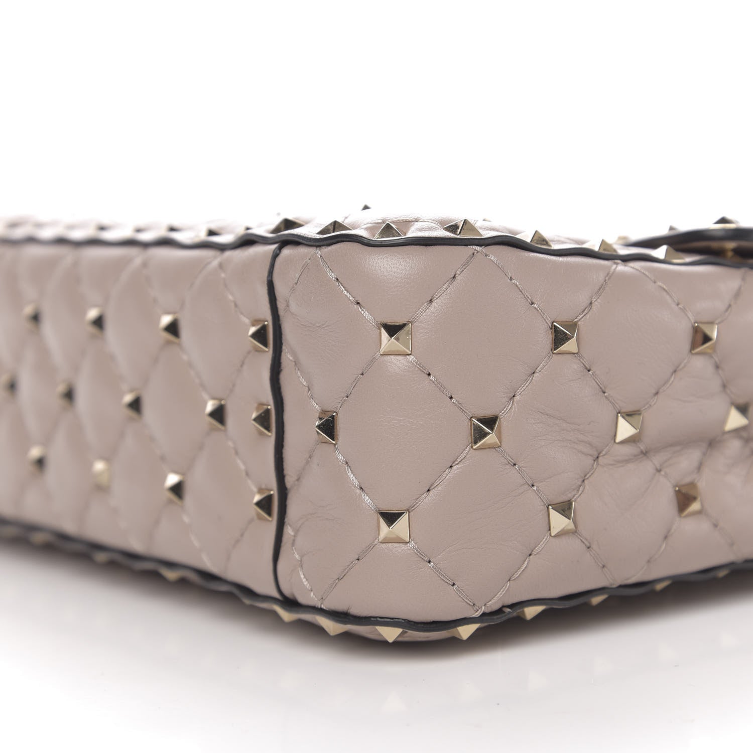 Valentino Garavani Lambskin Medium Rockstud Spike Shoulder Bag Poudre 8 of 9