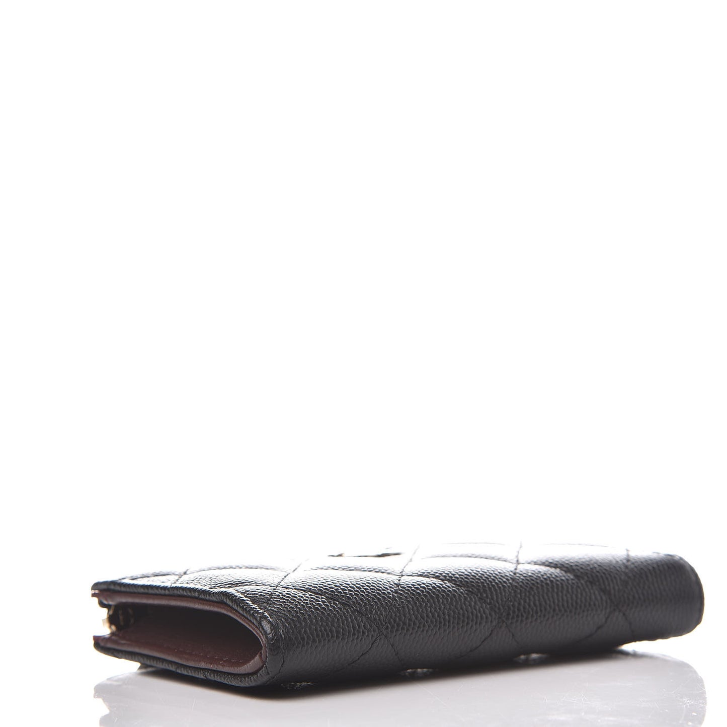 Caviar Quilted Key Holder Case Black
