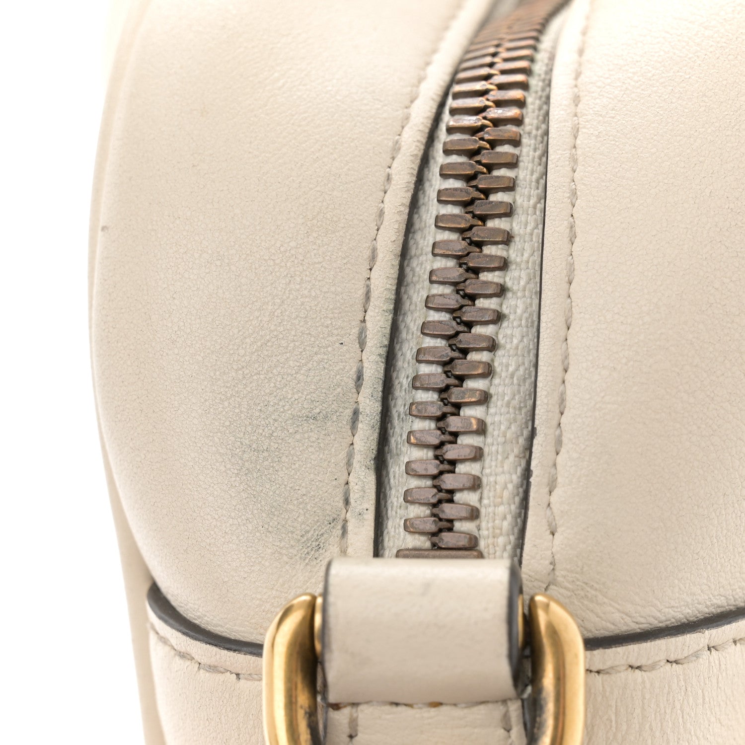 Gucci Calfskin Matelasse Small GG Marmont Chain Shoulder Bag White 14 of 14