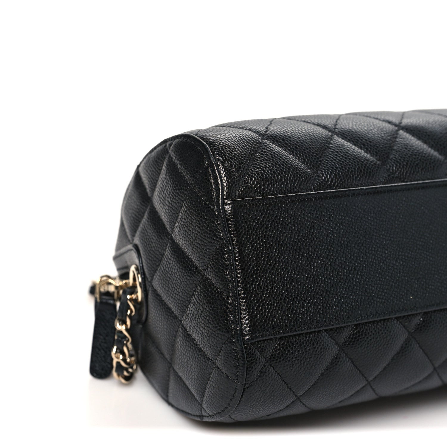 Chanel Caviar Quilted Barrel Clutch With Chain Black 9 of 10