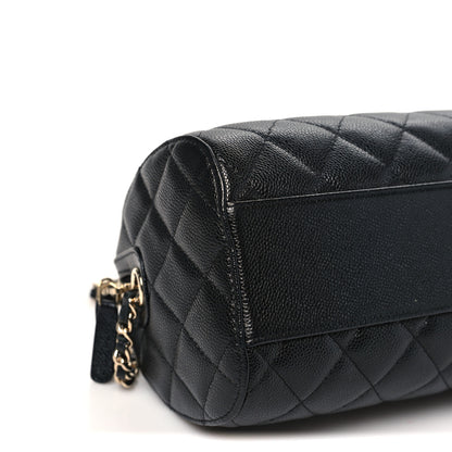 Chanel Caviar Quilted Barrel Clutch With Chain Black 9 of 10