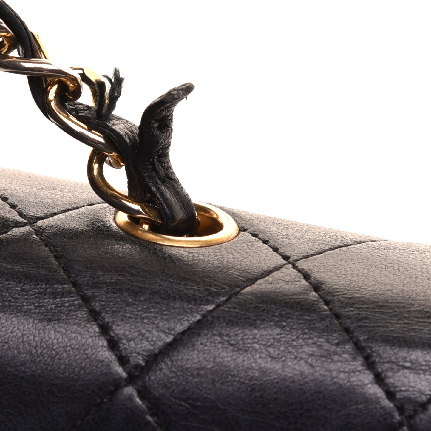 Lambskin Quilted Small Single Flap Bag Black