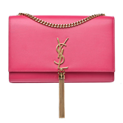Saint Laurent Smooth Calfskin Medium Classic Monogram Kate Tassel Satchel Fuchsia 1 of 17