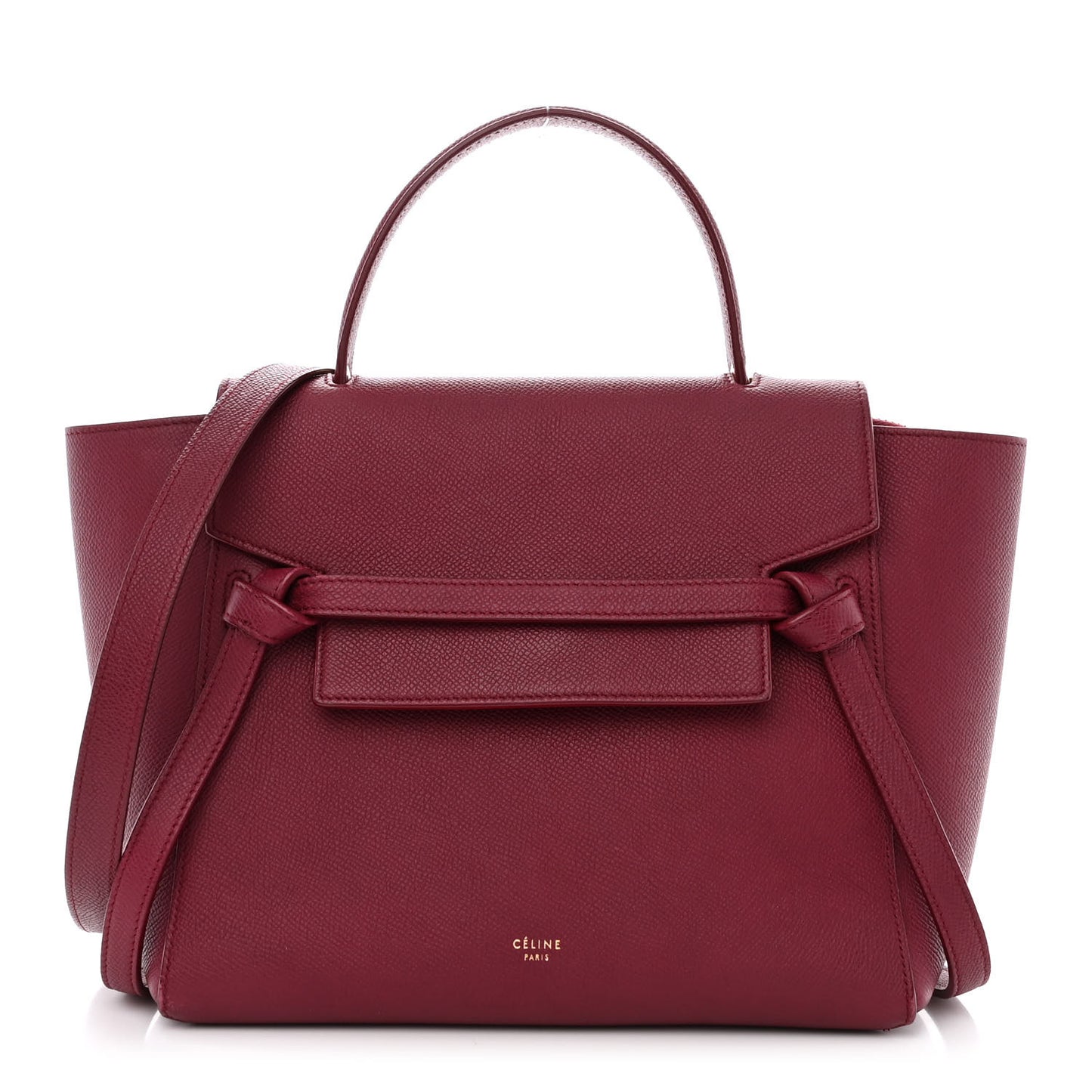 Grained Calfskin Micro Belt Bag Plum