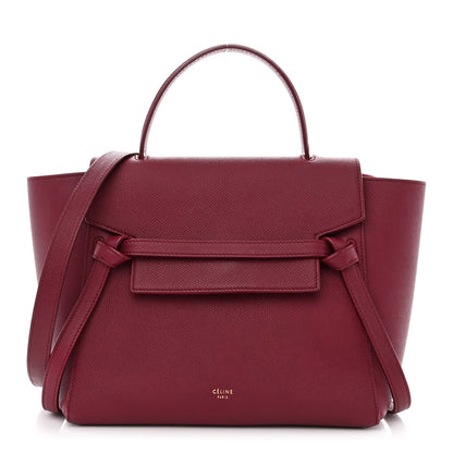 Celine Grained Calfskin Micro Belt Bag Plum 1 of 10
