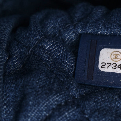 Chanel Denim Pocket Medium Cosmetic Case Blue 7 of 14
