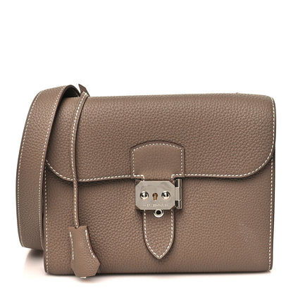 Hermes Togo Sac A Depeches 21 Messenger Bag Etoupe 1 of 11