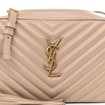 Saint Laurent Calfskin Matelasse Monogram Lou Camera Bag Dark Beige 7 of 10