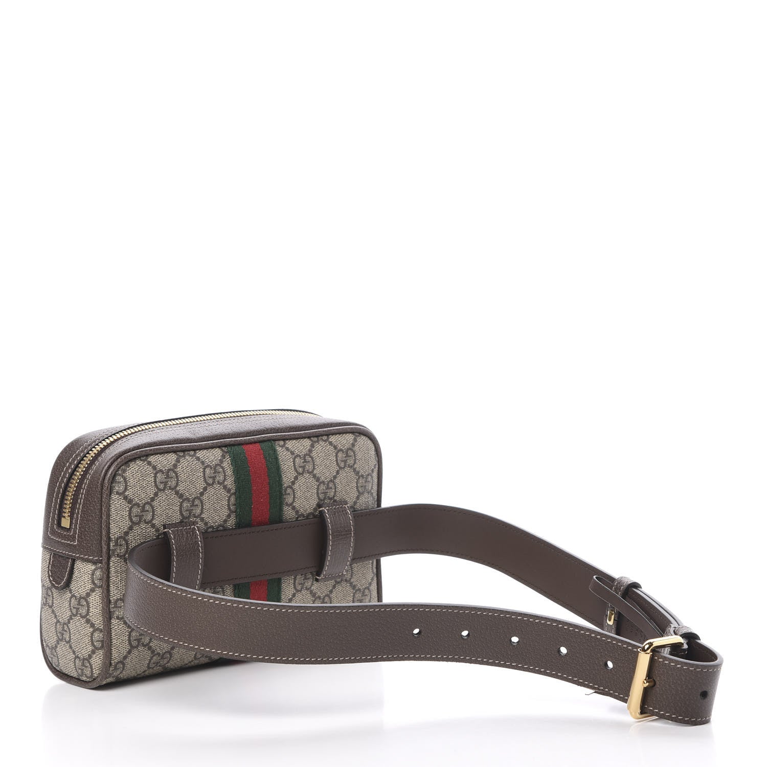 Gucci GG Supreme Monogram Web Small Ophidia Belt Bag 75 30 Dark Brown 3 of 12