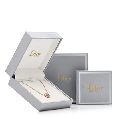 Christian Dior 18K Rose Gold Diamond Pink Opal Rose Des Vents Necklace 6 of 6